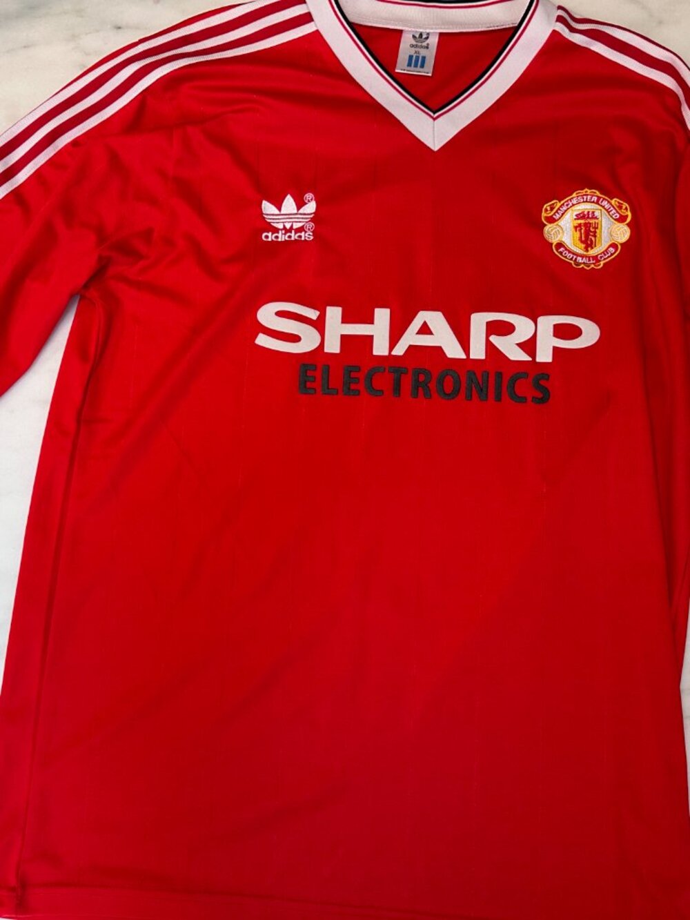 RARE Retro Manchester United Jersey 1982/83 Long Sleeve L